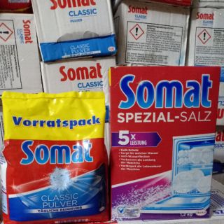 Muối rửa chén somat và bột rửa chén somat