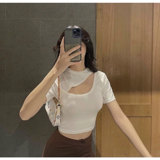 Áo kiểu croptop cut out
