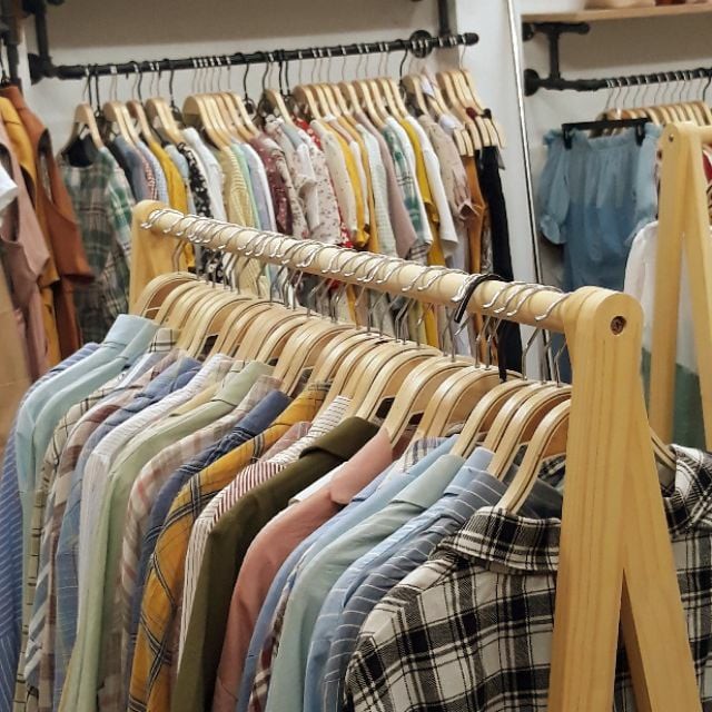 MIỄN SHIP Kệ Treo Quần Áo Chữ A 1 Tầng Bằng Gỗ Nhập Khẩu