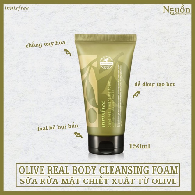 SỮA RỬA MẶT INNISFREE OLIVE REAL CLEANSING FOAM