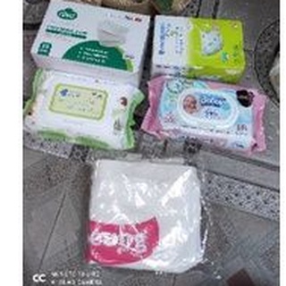 Combo sức khỏe : khẩu trang lớn,bé+ khăn ướt + túi vải