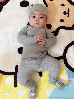 Bộ cotton cạp cao cho bé