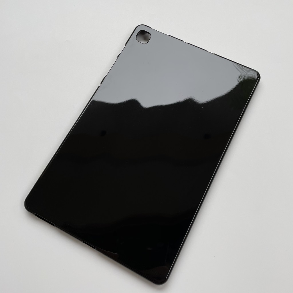 Ốp lưng silicon cho máy tính bảng Samsung Galaxy Tab S6 Lite P615 siêu mỏng, đen bóng huyền bí.