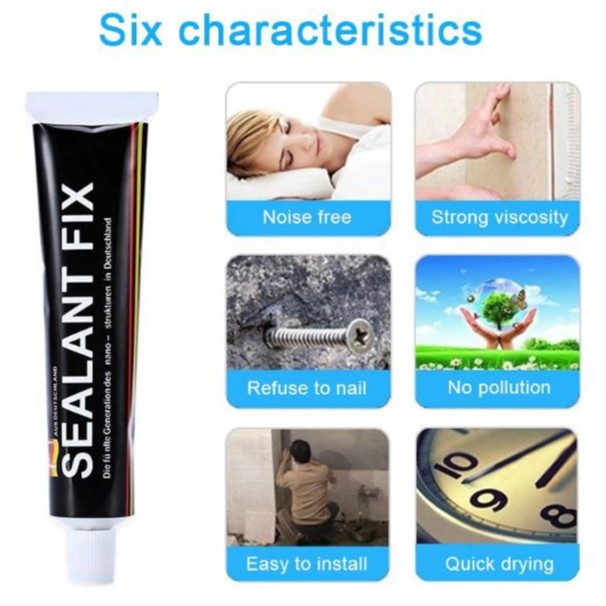 Bộ keo dán kim loại inox Sealant fix 12G và 2miếng keo 3M