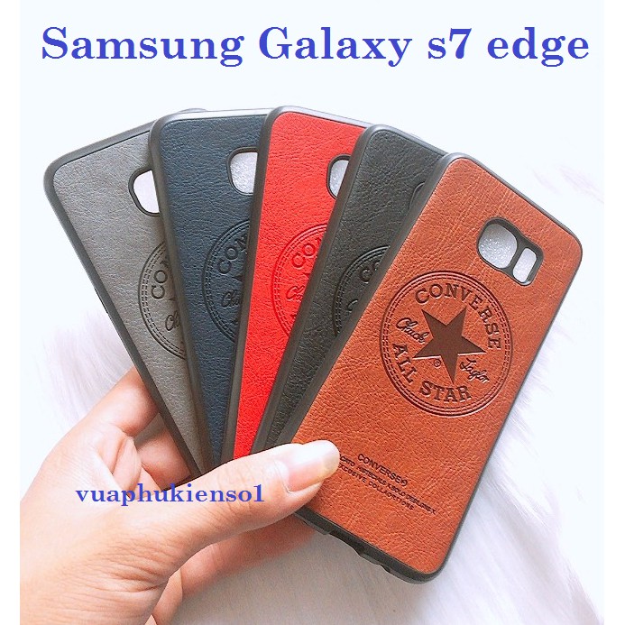 Samsung Galaxy S7 Edge Ốp lưng giả da Converse Siêu Hót Sang Trọng