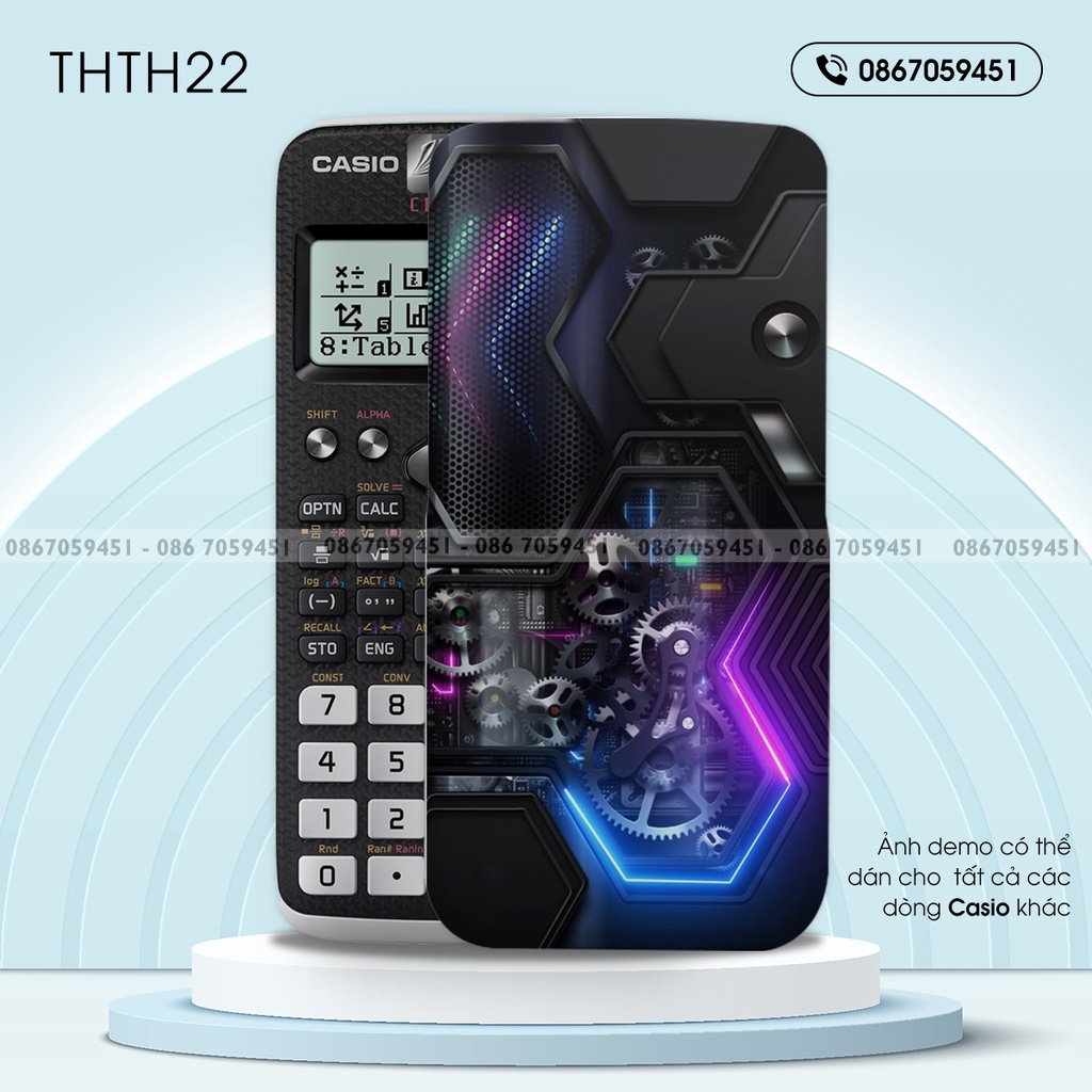 Skin Dán Máy Tính Học Sinh Casio 580, Casio 570, Casio 570-2nd In Hình Độc đáo các mã THTH2...