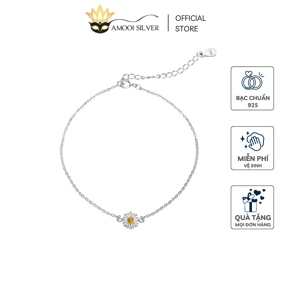 Lắc chân bạc S925 hoa cúc hướng dương - Amooi Silver AC48