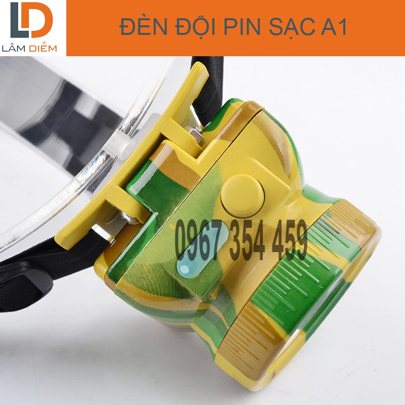 Đèn led đội đầu pin sạc A1