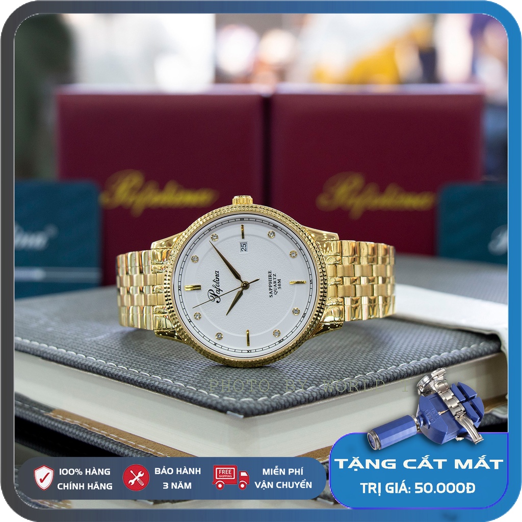 Đồng hồ nam Pafolina 5026M dây thép không gỉ , mặt kính sapphire chống xước , chống nước 5atm , bảo hành lên đến 3 năm