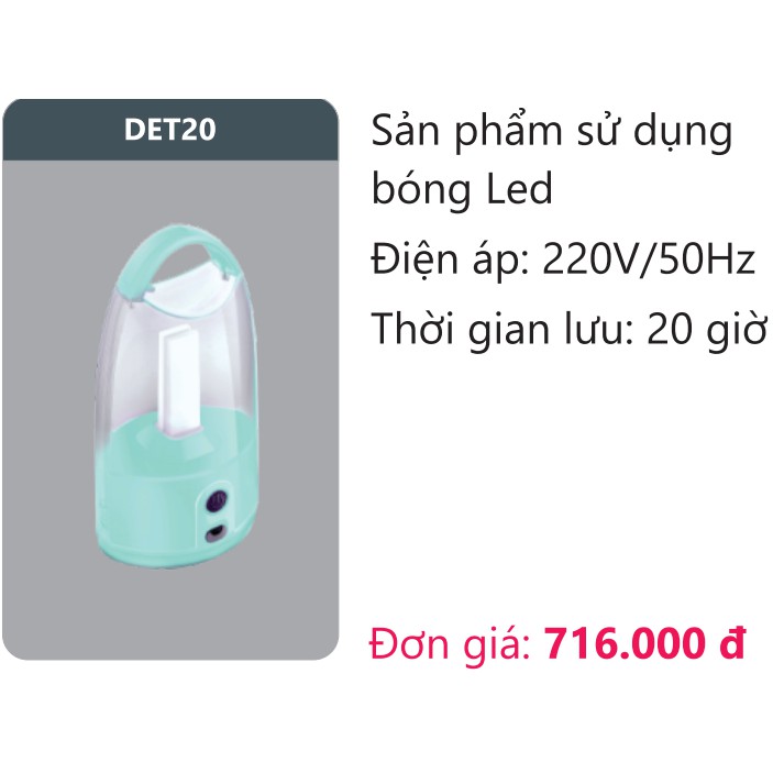 Đèn sạc led Duhal DET20