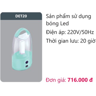 Đèn sạc led Duhal DET20