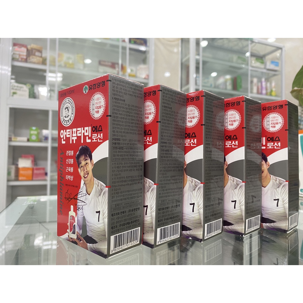 Dầu nóng xoa bóp hàn quốc Antiphlamine  chai 100ml giúp giảm đau khớp, đau cơ do vận động thể thao, bong gân
