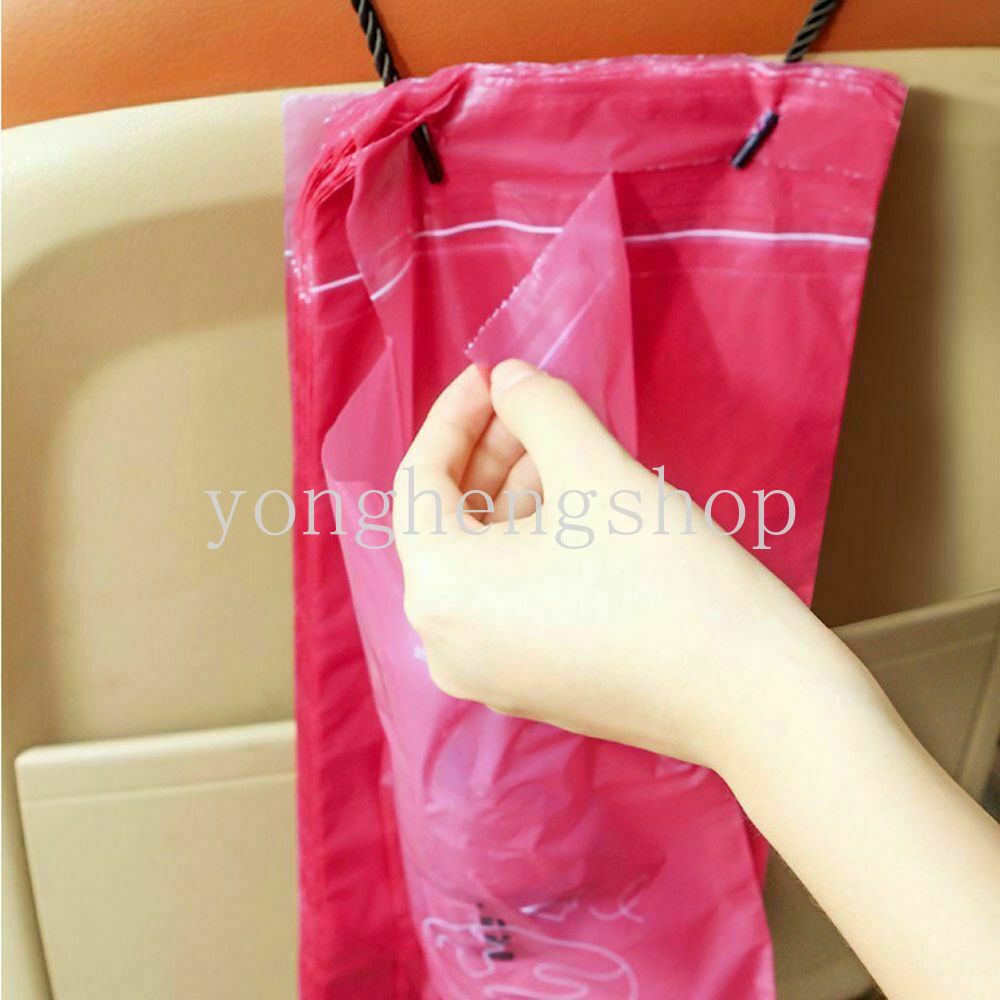 Set 30/50 Túi Đựng Rác Tự Dính Chống Rò Rỉ Họa Tiết Hoạt Hình Cho Xe Hơi