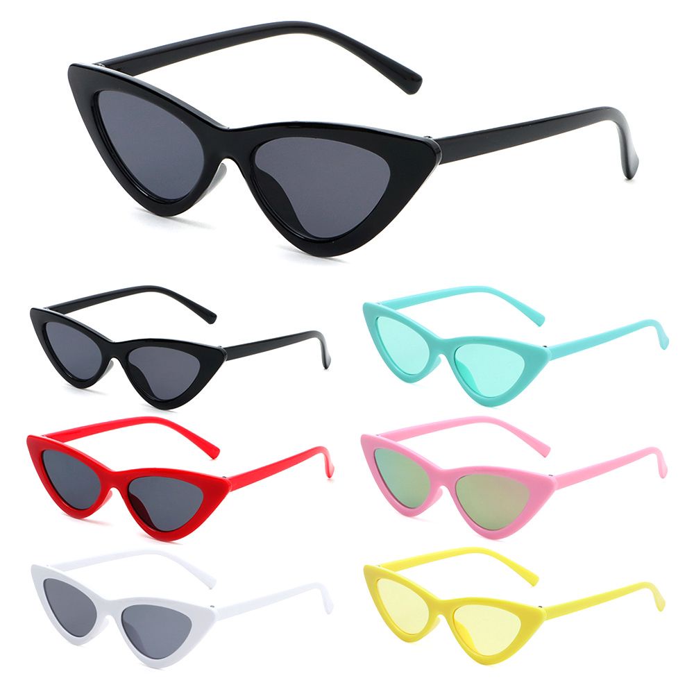 NIUYOU [Ready Stock] 3-9 Years Kids Sunglasses Retro Cat Eye Narrow Frame Toddler Sun Glasses