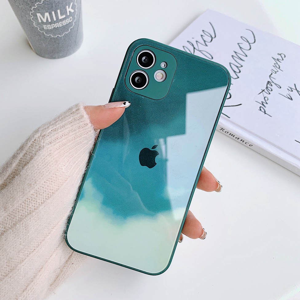 Ốp Lưng Kính Màu Nước Đẹp Mắt Cho Iphone 12 Pro Max 11 Pro Max Xs Max Xr X 7 8 Plus