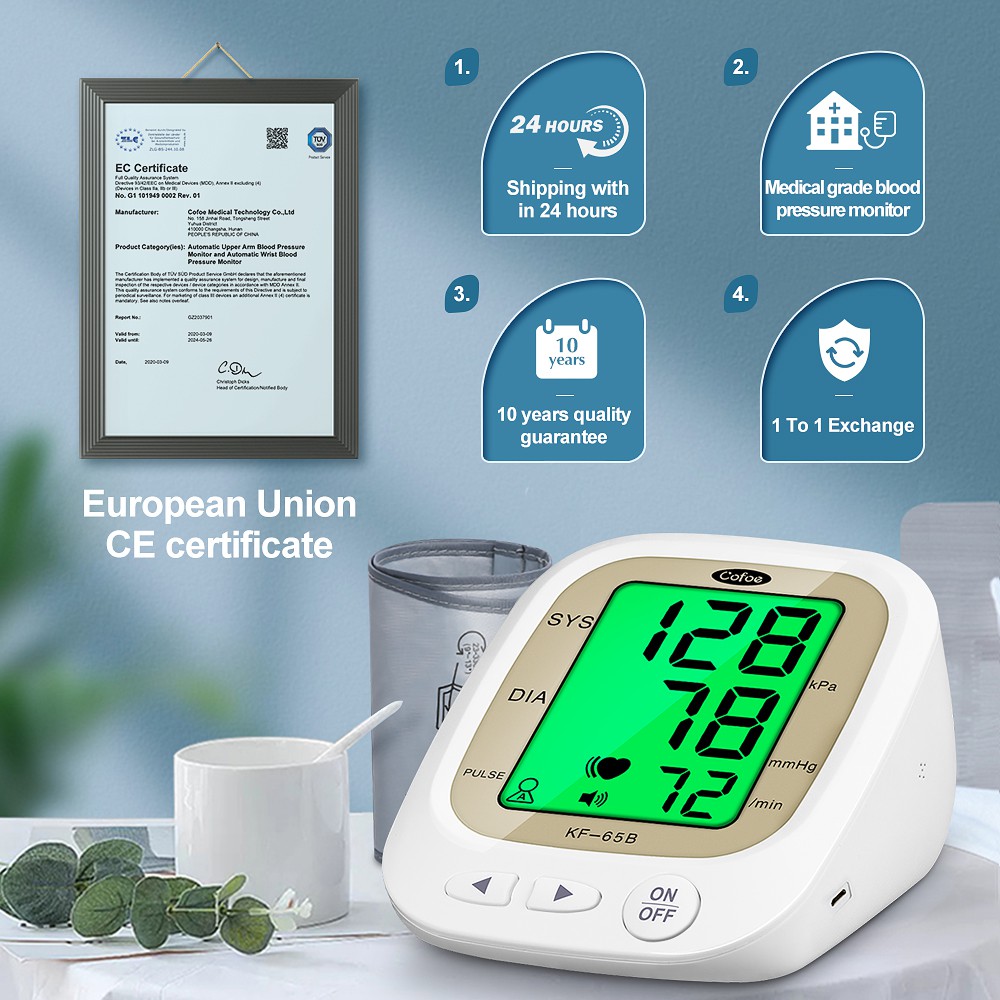 Máy Đo Huyết Áp Y Tế Qua Cánh Tay Cofoe KF-65b Dành Cho Gia Đình Có Âm Báo Và Độ Chính Xác Cao | BigBuy360 - bigbuy360.vn