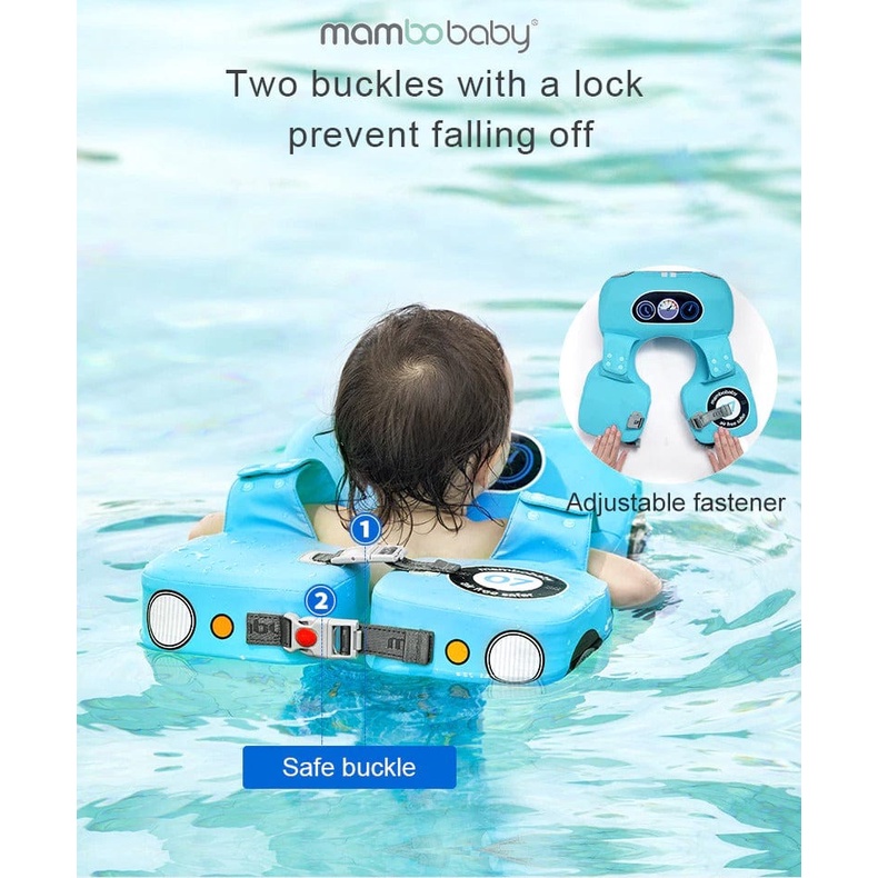 Phao bơi không bơm hơi Mambobaby mẫu mới hình Ô TÔ cho bé từ 8 - 36 tháng