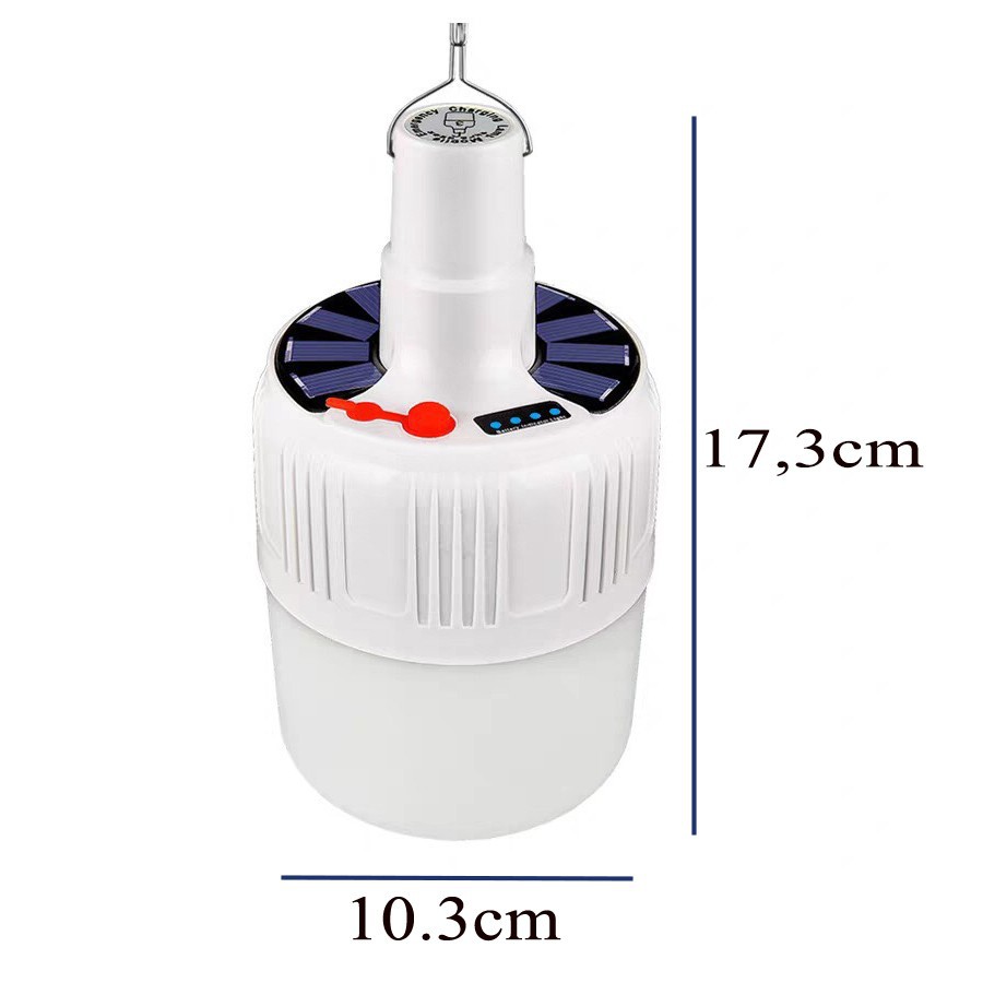 Bóng đèn led năng lượng mặt trời_treo hiên nhà sân vườn 100W tiện lợi | BigBuy360 - bigbuy360.vn