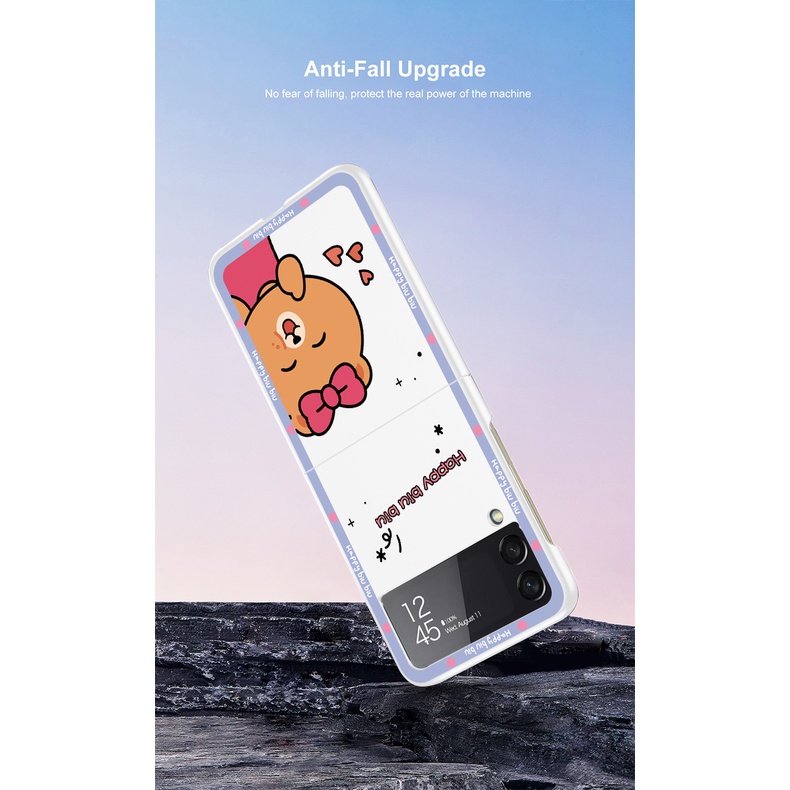 Ốp điện thoại họa tiết hoạt hình dễ thương cho Samsung Galaxy Z Flip 3