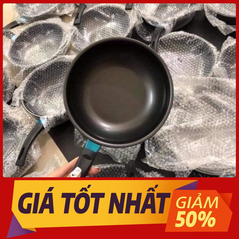 [Sale toàn shop] Chảo đen sâu lòng size 18