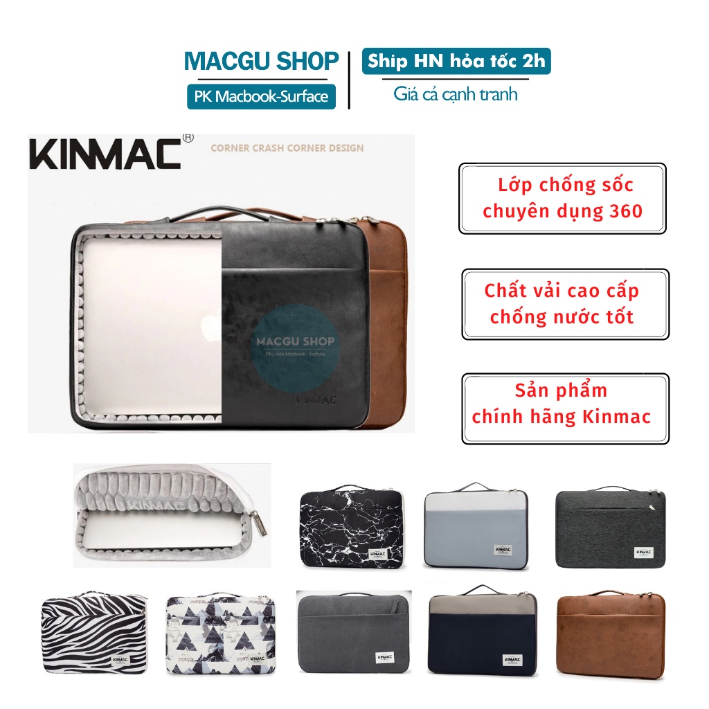 (Video+Ảnh thật) Túi chống sốc laptop 15.6inch/ Chống sốc macbook, surface hãng KINMAC-Chống nước, chống bám bụi-KM26