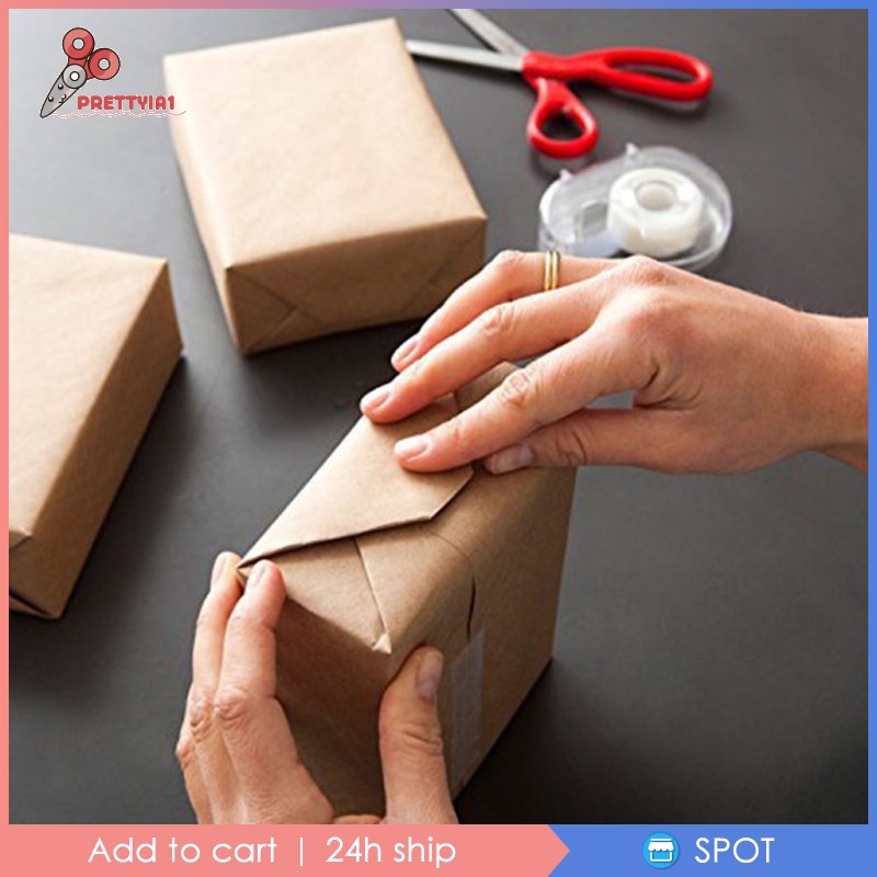 [Prettyia1] Cuộn Giấy Kraft Nâu Gói Quà Và Gói Quà DIY 30M