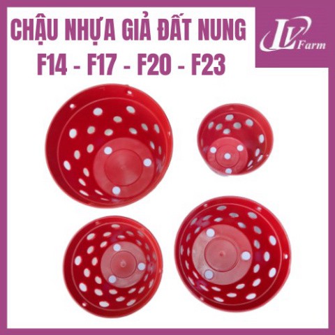 Chậu Nhựa Giả Đất Nung Phi 14-17-20-23 Cm Trồng Hoa Lan, Cây Cảnh