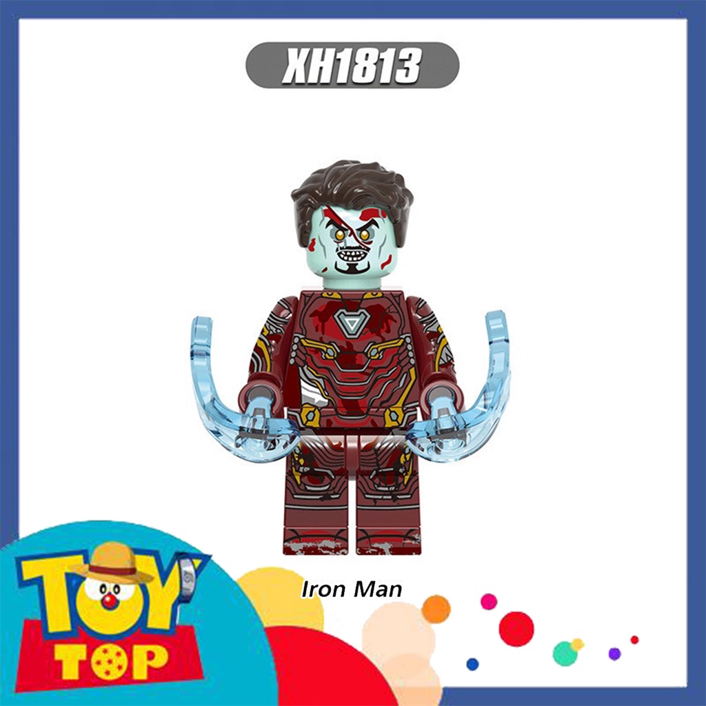 [Một con] Lắp ráp Minifigures ghép Marvel thây ma zombie trong What if siêu anh hùng Captain Iron Man X0325