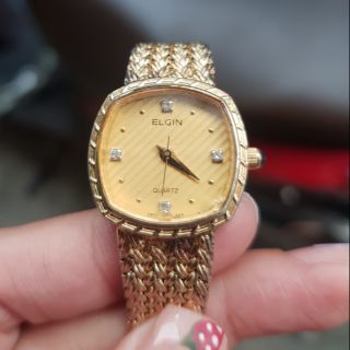 Đồng hồ si nữ hiệu Elgin swiss Mvt dây lụa
