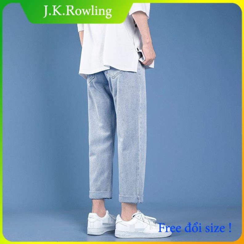 Baggy Nam Quần Jean Bagg Nam Hàn Quốc xanh dương nhạt , dáng suông T-01 hot trend 2021 J.K.Rowling STORE