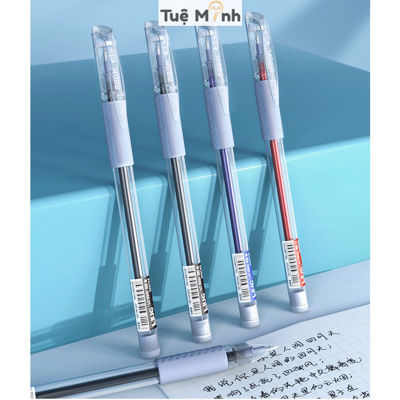 Bút mực gel nét 0.5mm Fine màu trong suốt Baoke B32, bút viết tiện lợi