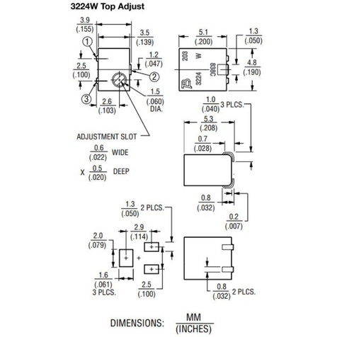 Biến trở tinh chỉnh 3224W 502