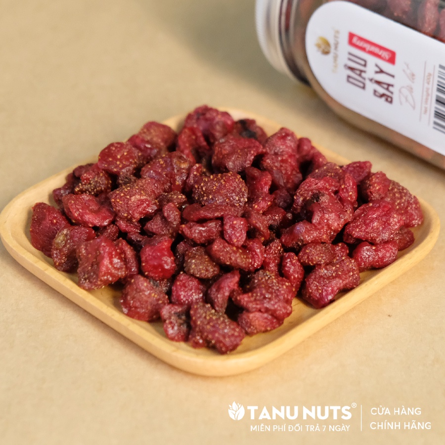 Dâu tây sấy dẻo không đường Đà Lạt TANU NUTS thơm ngon phù hợp cho người ăn kiêng và mẹ bầu 400g