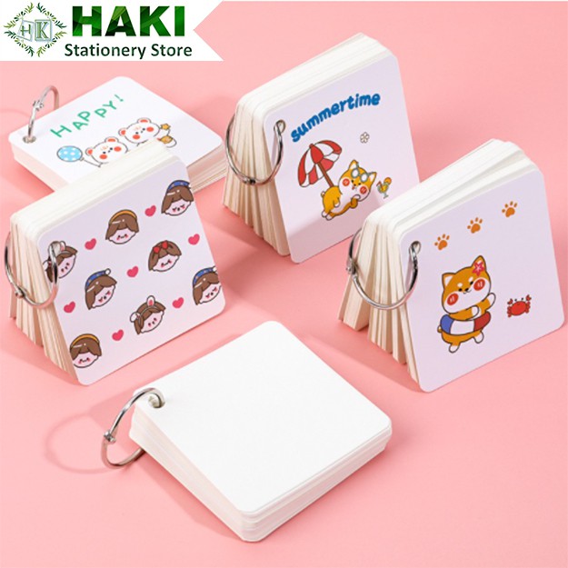 Thẻ flashcard tiếng anh 80 trang HAKI hình thú cho bé FC02