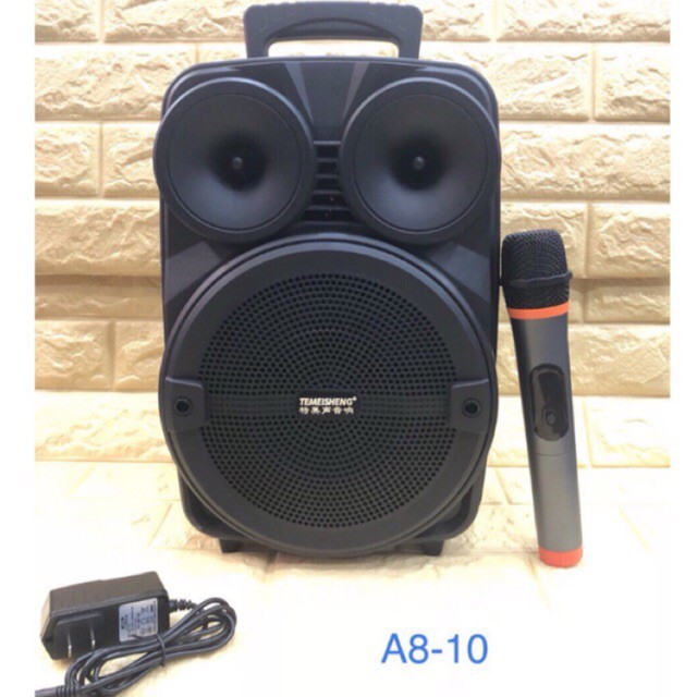 Loa kéo Bluetooth temeisheng A8-10 Tặng 1 mic cầm tay không dây [Hot] Zii