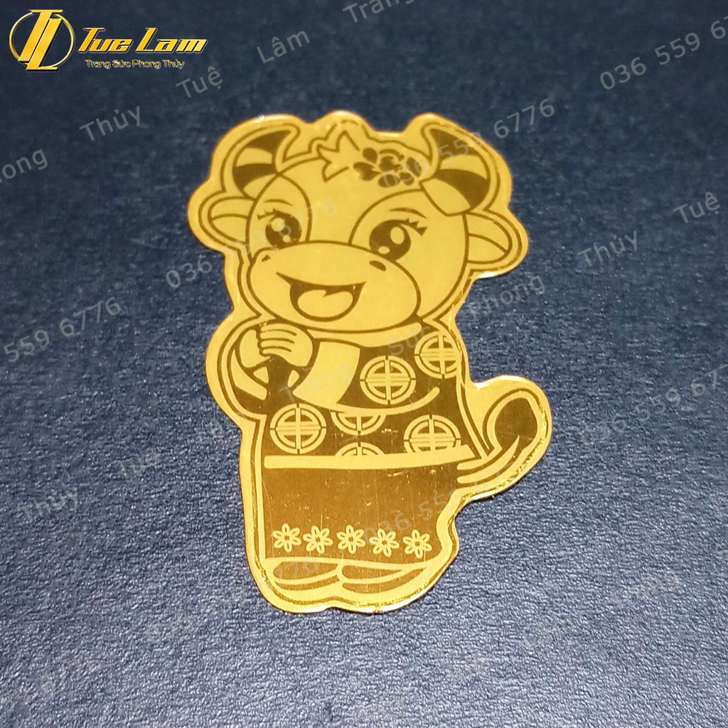 Trâu Vàng Tài Lộc Dùng Để Ôp Cho Điện Thoại Và Ví Tiền Đã Khai Quang