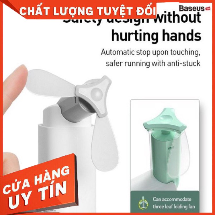 Quạt cầm tay xếp gọn-kiêm pin dự phòng Baseus b02 (2000mAh) tiện lợi sử dụng cho trẻ em-văn phòng-học sinh viên-du lịch