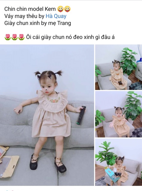 Giày búp bê bé gái - Giày cho bé gái phong cách Hàn Quốc hàng chính hãng BM Baby da mềm đế chống trơn cho bé V369