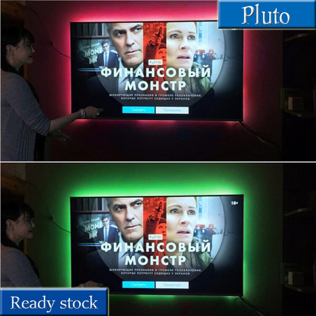 Dải đèn led dây USB 5V có remote điều khiển 7 màu cho nền tv