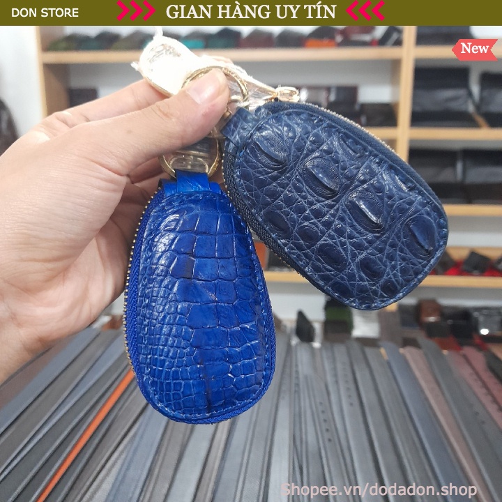 Móc Khoá Da Cá Sấu Đa Năng Hoặc Đựng Ramote, Tiền, Trang Sức vv...