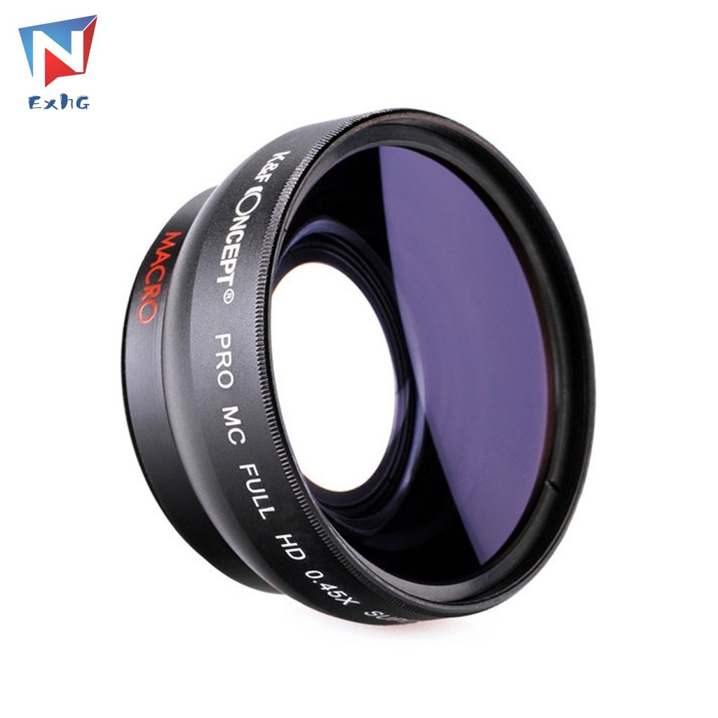 Ống Kính Góc Rộng 58mm 0.45x Có Thể Tháo Rời Kèm Ống Kính Micro Cho Canon 500d 600d @ My