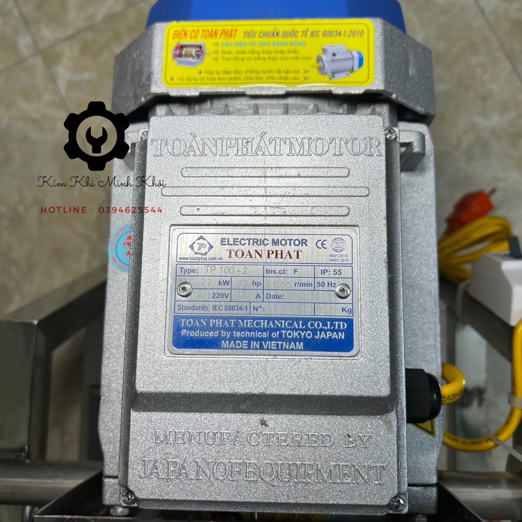 Máy xay giò chả, xúc xích công nghiệp 3KG, Máy xay đa năng có khay đá mô tơ Toàn Phát dây đồng 2.2KW