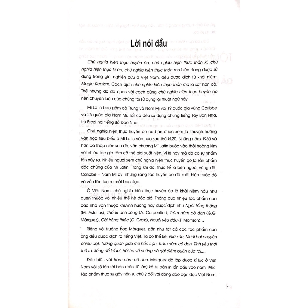 Sách - Chủ Nghĩa Hiện Thực Huyền Ảo &amp; Gabrauel Garcia Marquez