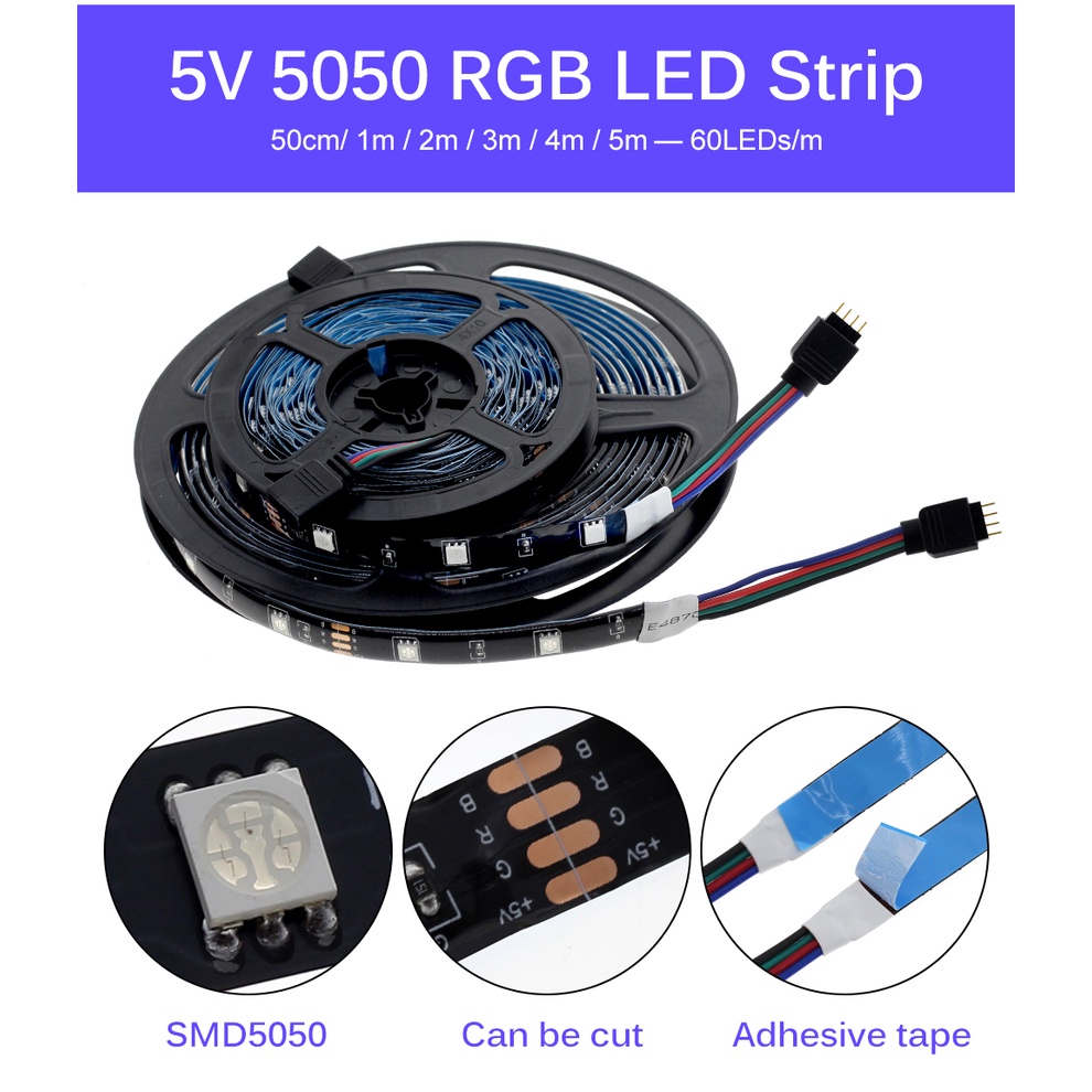 Dây Đèn Led Rgb Dc5V 5050 Trang Trí