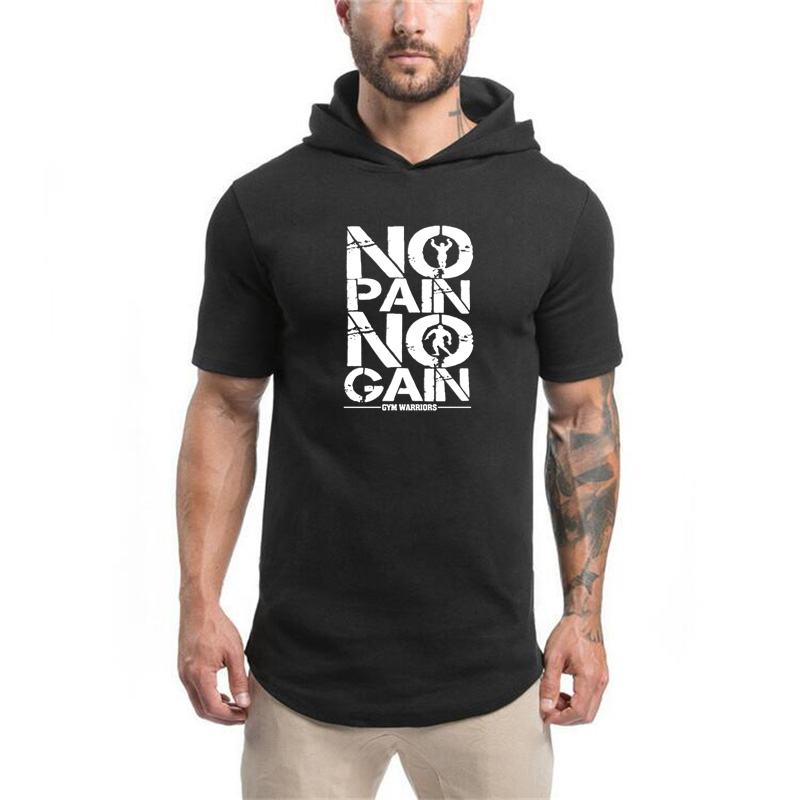 MỚI Áo thun thể thao có mũ trùm đầu tay ngắn thời trang mùa hè cho nam