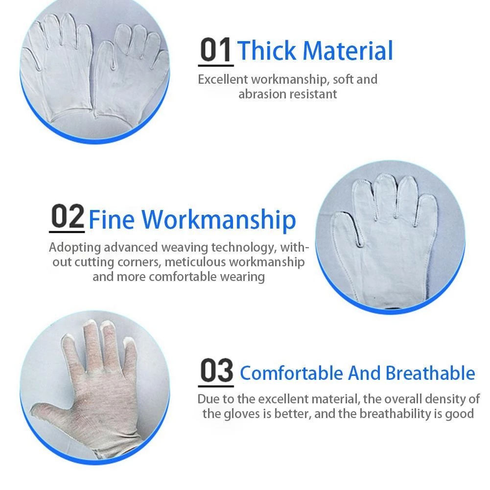 Găng tay trắng chất liệu cotton siêu nhẹ tiện dụng