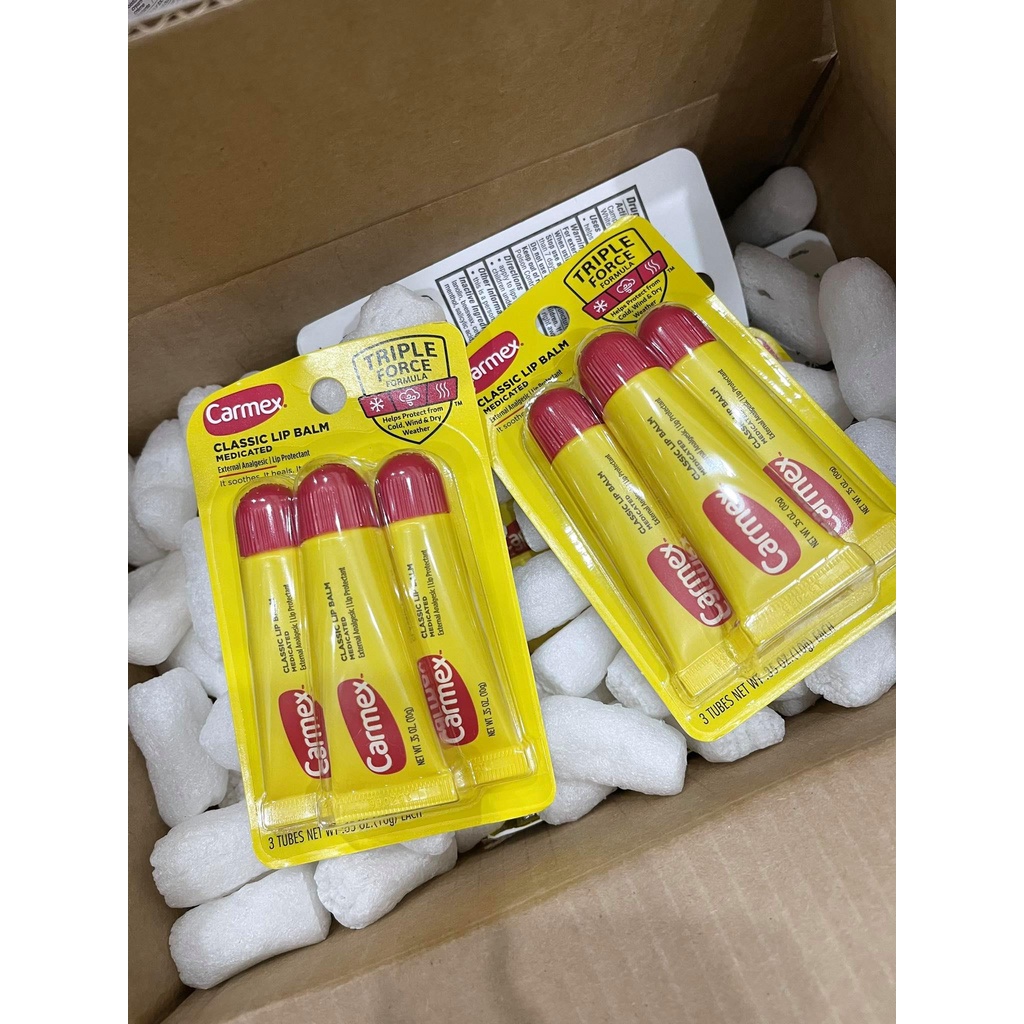 Son Dưỡng Môi Carmex Us Tuýp Original Không Mùi