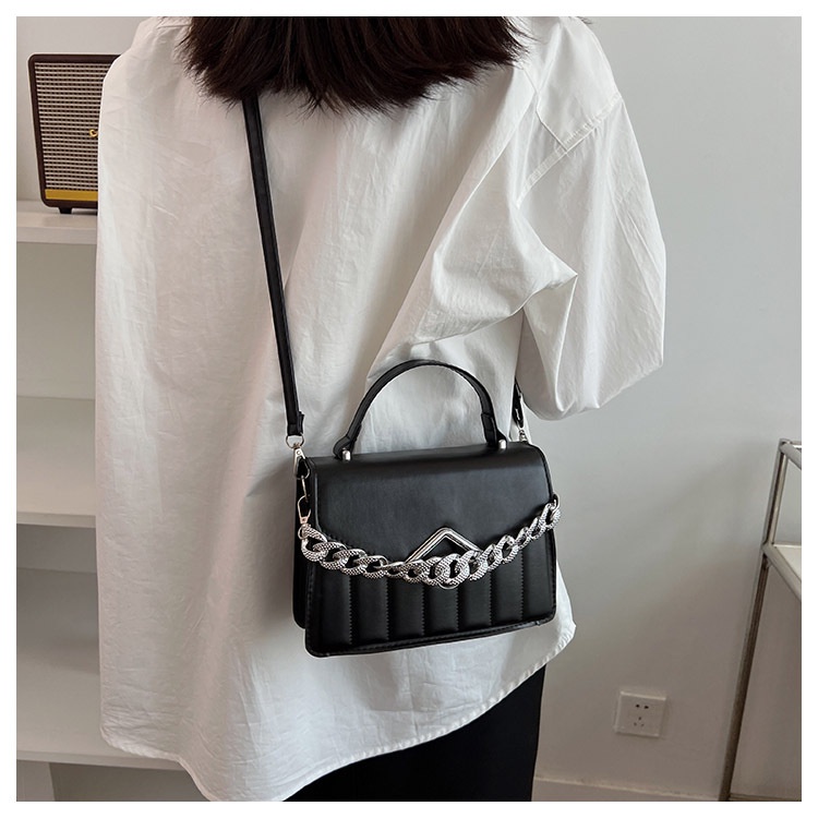 Túi Xách JASMIN NOIR Đeo Chéo Nắp Gập Họa Tiết Sọc Thời Trang Dành Cho Nữ