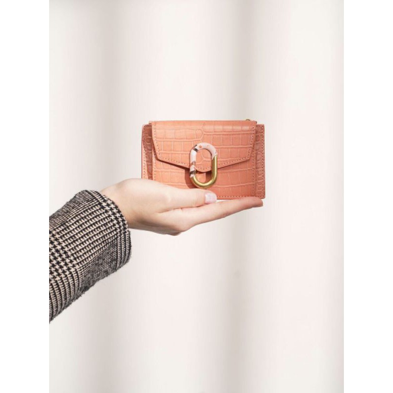 VÍ NGẮN MÀU NUDE CAM