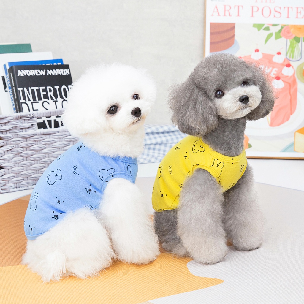 Bộ 27 Áo Thun Cotton In Hình Thỏ Thời Trang Mùa Hè Dành Cho Thú Cưng